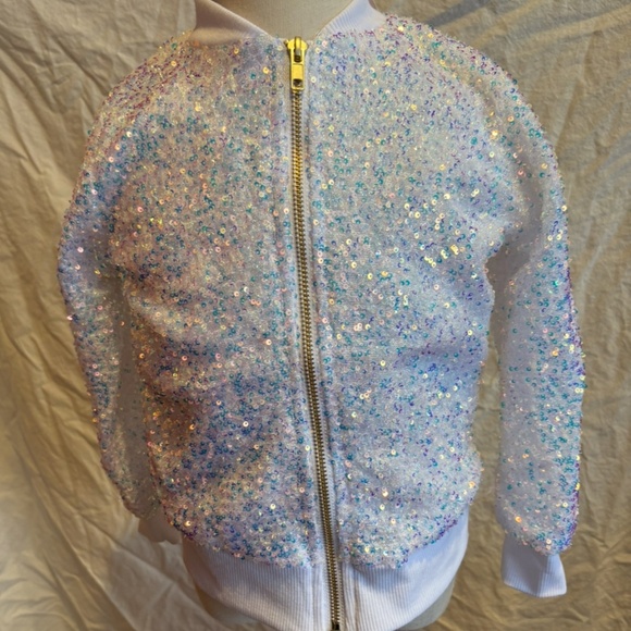 Mila & Rose cotton candy sequin jacket 5/6 NWT - Picture 2 of 11